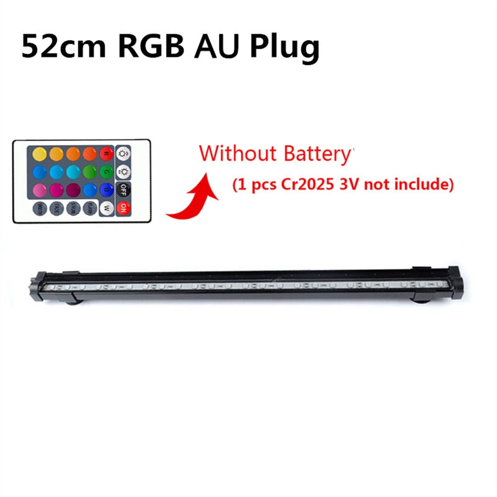 Luz para Piscina Aquarium Fish Tank Light Impermeable DIRIGIÓ Luz de barra de la bomba de burbuja 23/30/35/5 / 52cm Lámpara subacuática Decoración Iluminación 24 Teclado Control remoto Luces Sumergibl