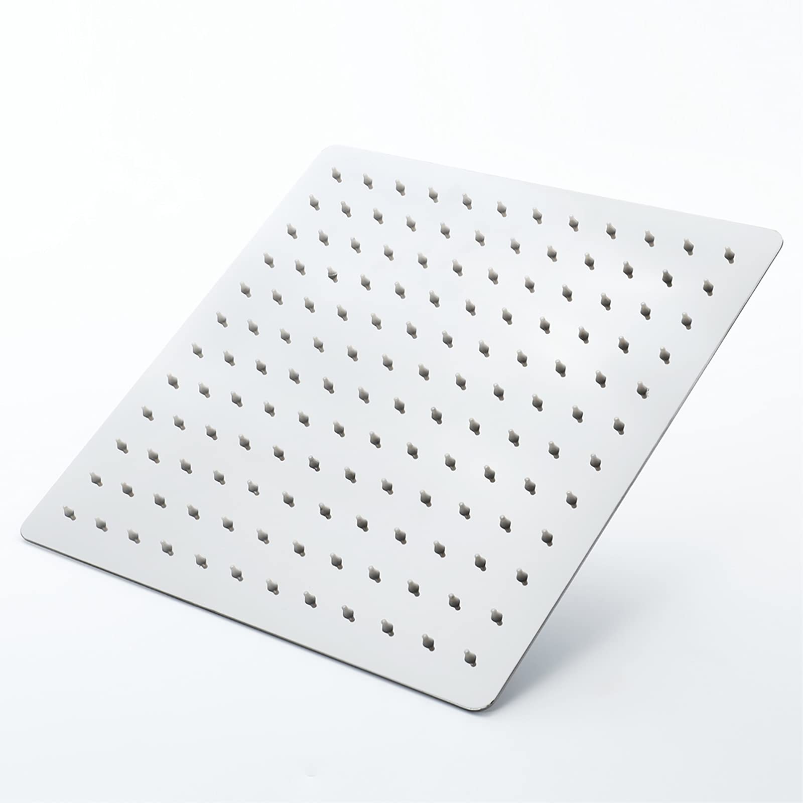 Cabezal de Ducha Cuadrado, Alcachofa de Ducha Cromado Rociador Ducha 304 Acero Inoxidable Cabezal de Ducha Lluvia de Alta Presión Alcachofas Fijas para Ducha, G1/2,12 Inch