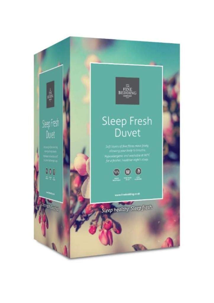 The Fine Bedding Company Sleep Fresh Hypoallergenic Double 4.5 Tog Summer Duvet Wash at 60 Degrees C