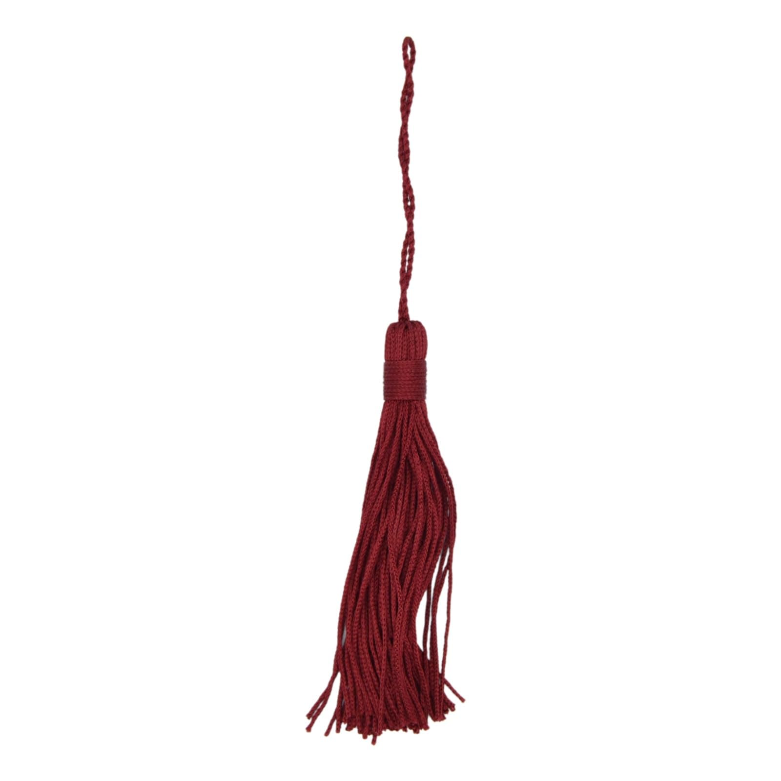 celloexpress Key Tassels 100mm/10cm - Curtains, Bookmarks, Gifting, Crafts (Wine 6338, Pack of 10)