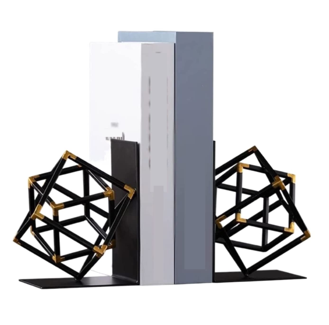 Podpórki do Książek Metalowa Kostka Bookends Półka Do Przechowywania Książek Bookend Dekoracja Biurowa Ornament Książka Kończy Się Home Decor Podpórka na Książki
