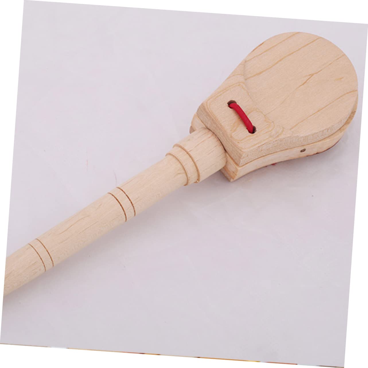 KONTONTY 1pc Wooden Castanets for Early Educational Musical Instrument with Handle for Developing Hearing and Creativity Present for Preschoolers
