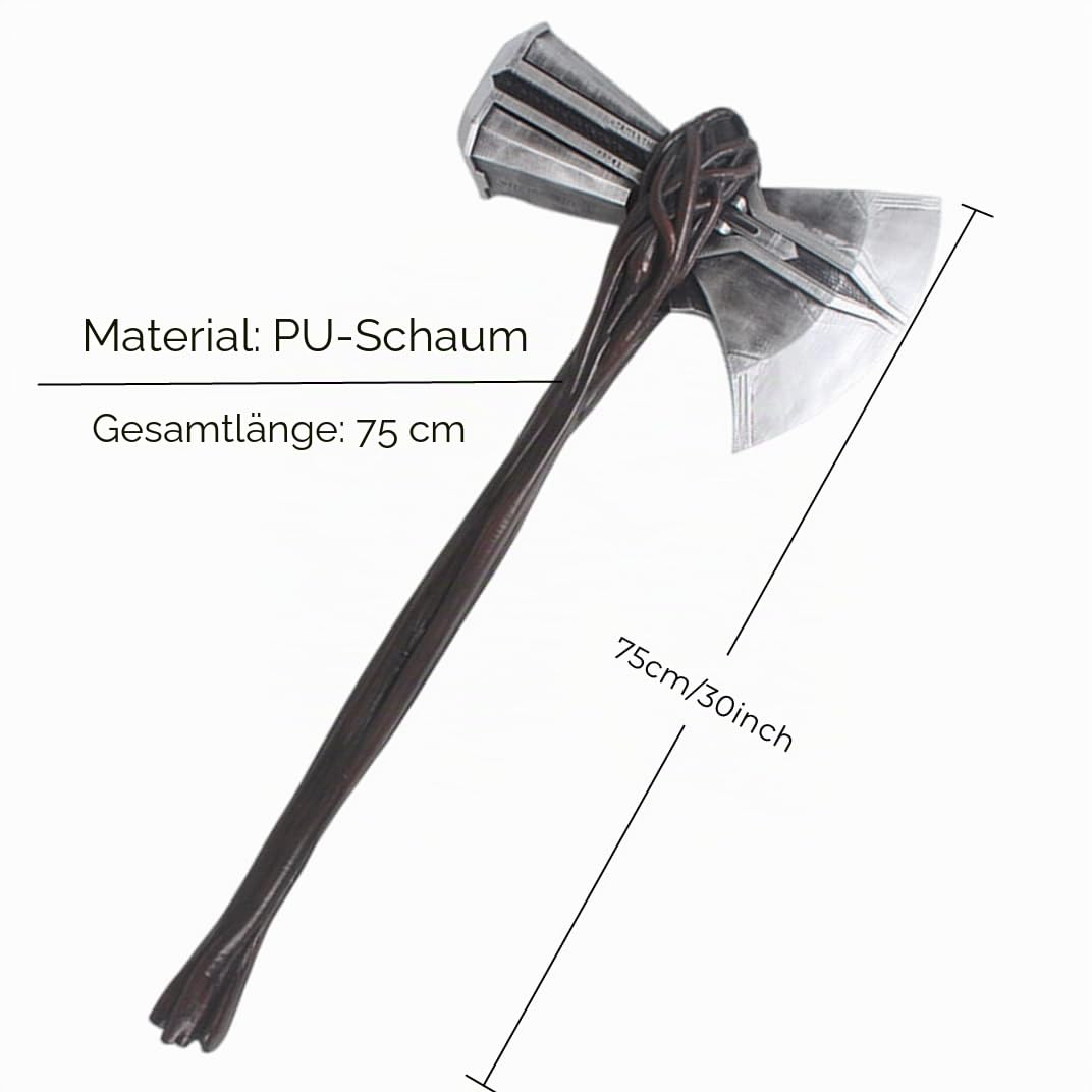 damdos Halloween Prop Cosplay Hammer Waffe 1:1 Größe PU Schaum Stormbreaker Thors Odinson Stormbreaker Axt Liebe und Thunders Hammer Sammler Cool Xmas Birthhdays Gifts (The 4th Axe)