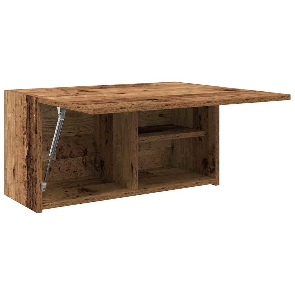 Floating Wall Cabinet, Modern Wood-Grain Wall-Mounted Storage Unit, Hanging Shelf Cabinet for Bathroom, Kitchen and Living Room (60 x 25 x 30 cm)
