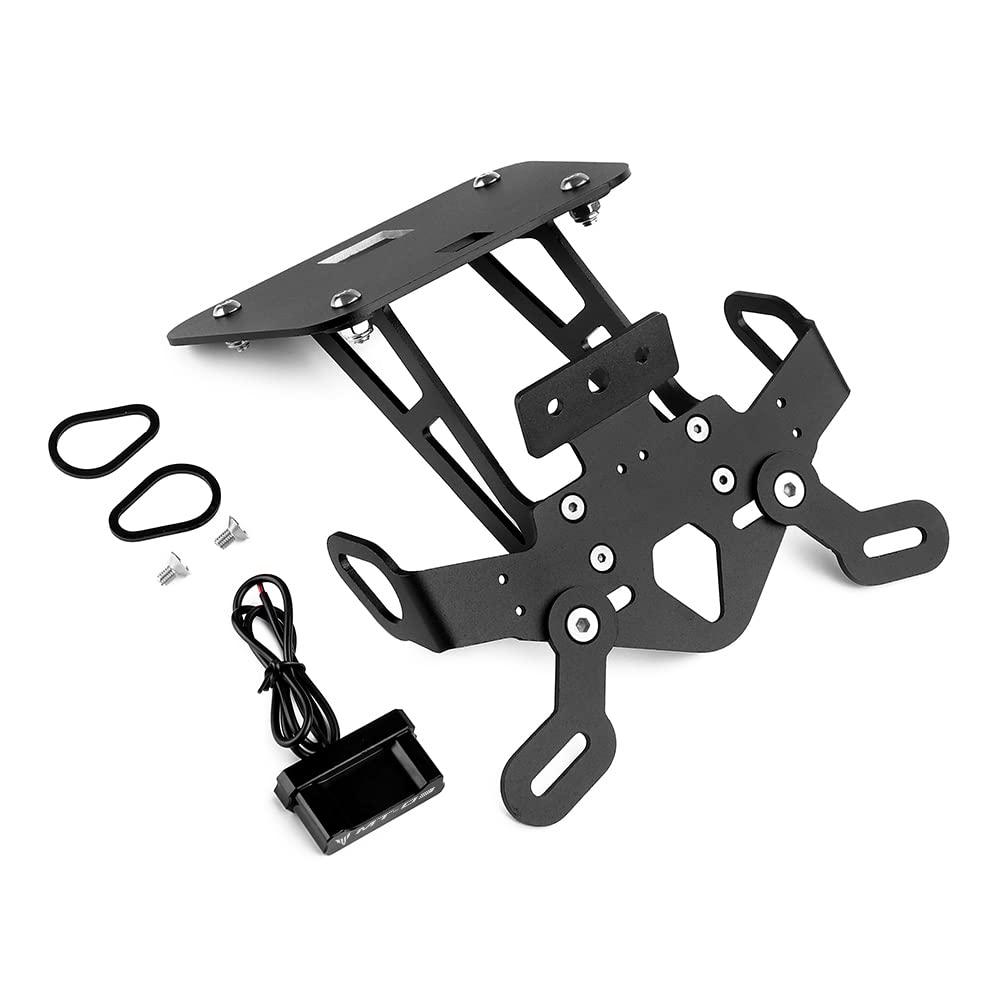 Supporto per targa, Porta Targa Moto,Portatarga Moto Con Luce per Yamaha MT03 MT-03 2019-2023