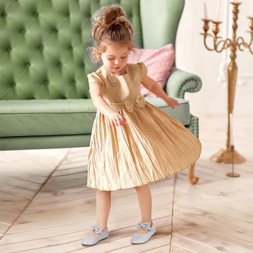 Image of PANDANINJIA Toddler Dress Shoes Flower Girls Ballet Flats