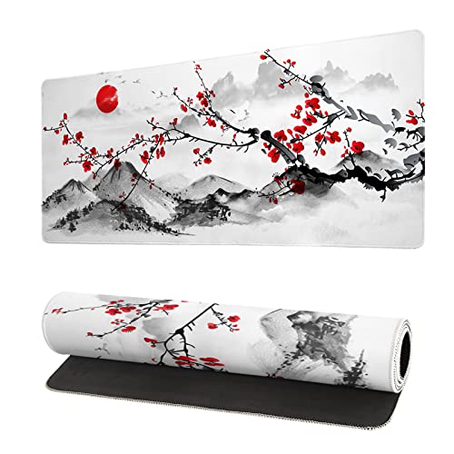 Tapis de souris Sakura japonais 70x30 cm pour le jeu et bureau