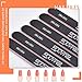 TsMADDTs Nail Files and Buffers, Professional Manicure Tools Kit Rectangular Art Care Buffer Block Tools 100 180 Grit 12PCS(Black)