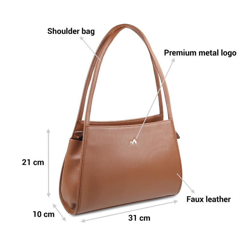 Image of Metro Faux Leather Premium Zipper Casual Shoulder Bag For Women