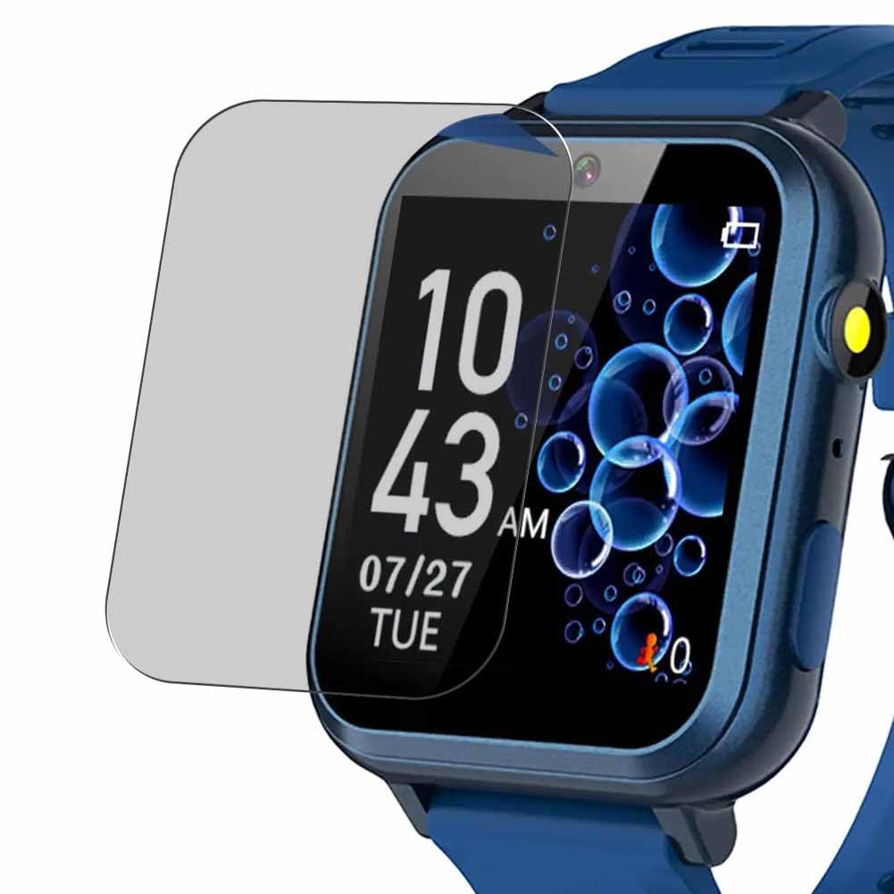 Synvy Privacy Screen Protector Film, compatible with Tixpc AIWIEP Spodus Cosjoype s16 kids 1.54"" Smart Watch smartwatch Anti Spy Guard Sticker [ Not Tempered Glass Protectors ], Black