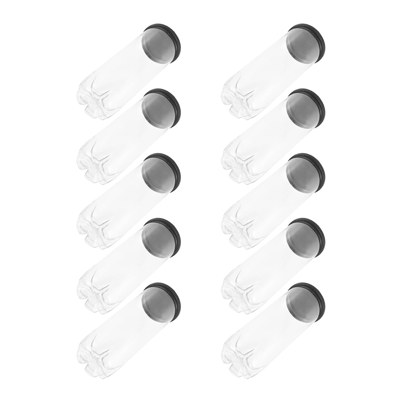 TOYANDONA Tubo Raccogli-palline da Tennis in Pvc Trasparente Resistente All’umidità con Tappo Ermetico, Set da 10 Pezzi, Contenitore Portatile per Palline da Tennis e Golf,