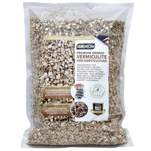 100% Pure Vermiculite - Bag - Improves Soil Aeration and Drainage - Ideal for Seed Starting, Repotting, and Composting (25L)