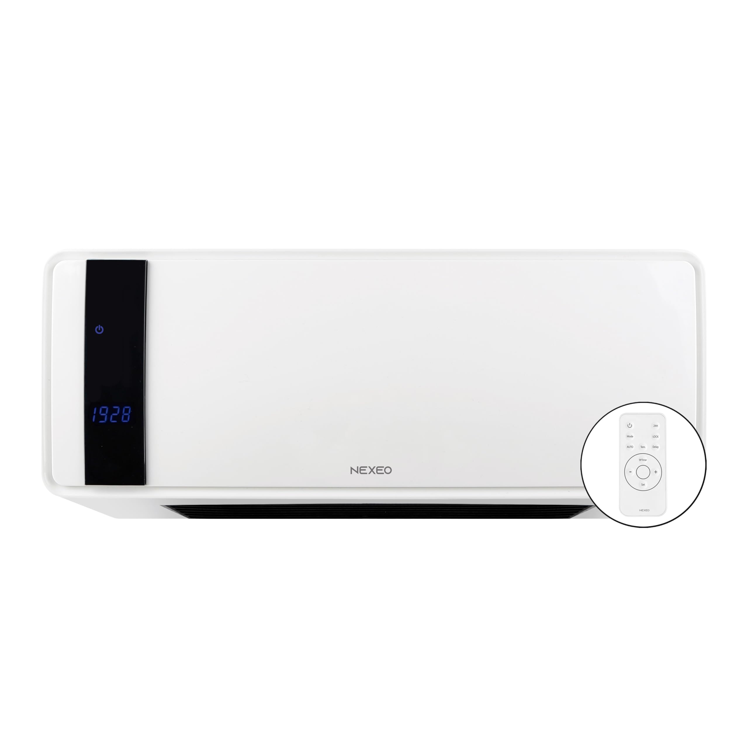 facula - Split Cerámico Programable Digital Nexeo 1000/2000w | Función Calefacción y Ventilación | Temporizador 24h