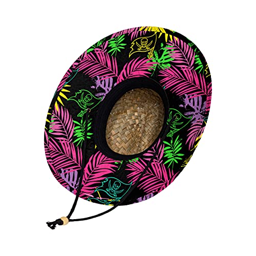 Image of FOCO Men's NCAA College Team Logo Floral Straw Sun Hat