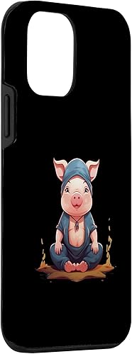 Miniatura 3 de iPhone 12 mini vegan pig yoga pose vegetarian Veganism Meatless Cruelty-fre Case