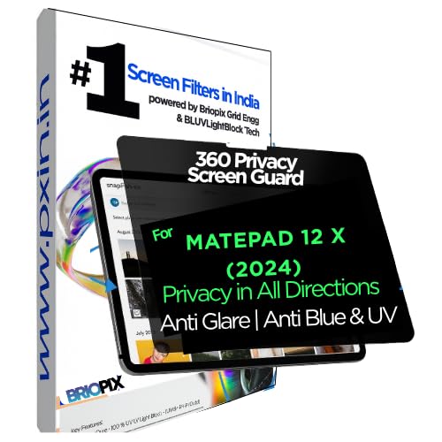 Image of Pxin Tablet Privacy Guard compatible with MatePad 12 X (2024) | Privacy screen protector | Anti Glare | Anti Spy Screen | Reduces blue light | 360 degree Privacy Screen | Eye Protection