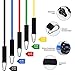 Luyata Resistance Bands Set Workout Bands with 5 Stackable Exercise Bands, 5 Resistance Loop Bands, 2 Core Sliders, Door Anchor, Ankle Straps, Jump Rope,Hand Grip Strengthener