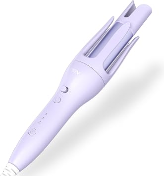 Automatic Curling Iron Hair Curler Dual Voltage Hair Rollers Women Ceramic Coating with 3 Temperatures Fast Heating - 2 Ways Rotation Auto Shut-Off Curling Wand for Hair Styling