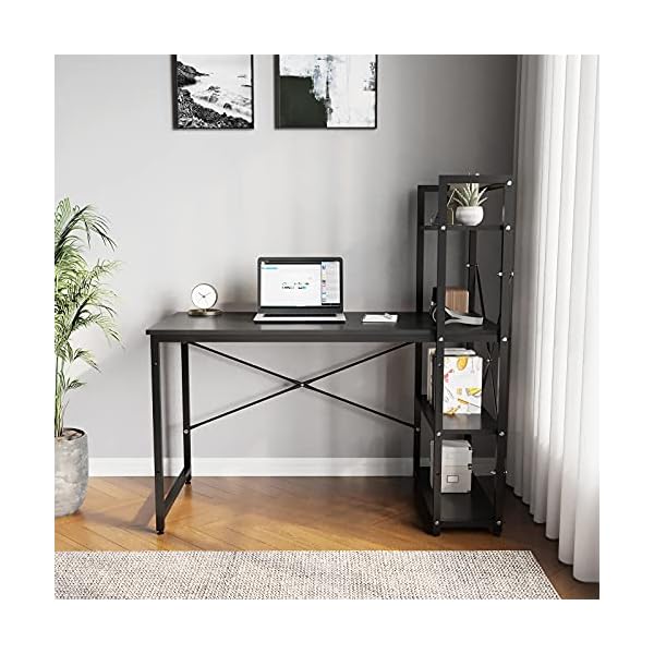 Dripex 4 Tier Shelving Computer Desk Home Office Desks Student PC Workstation Laptop Table - Image 7
