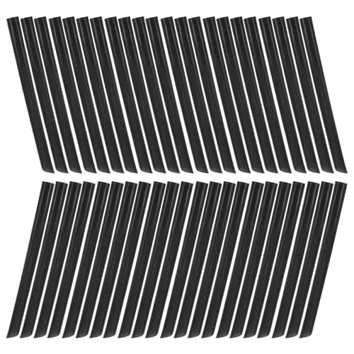 Pitillos desechables negros 19 cm x 1.1 cm 100 piezas miniatura 1