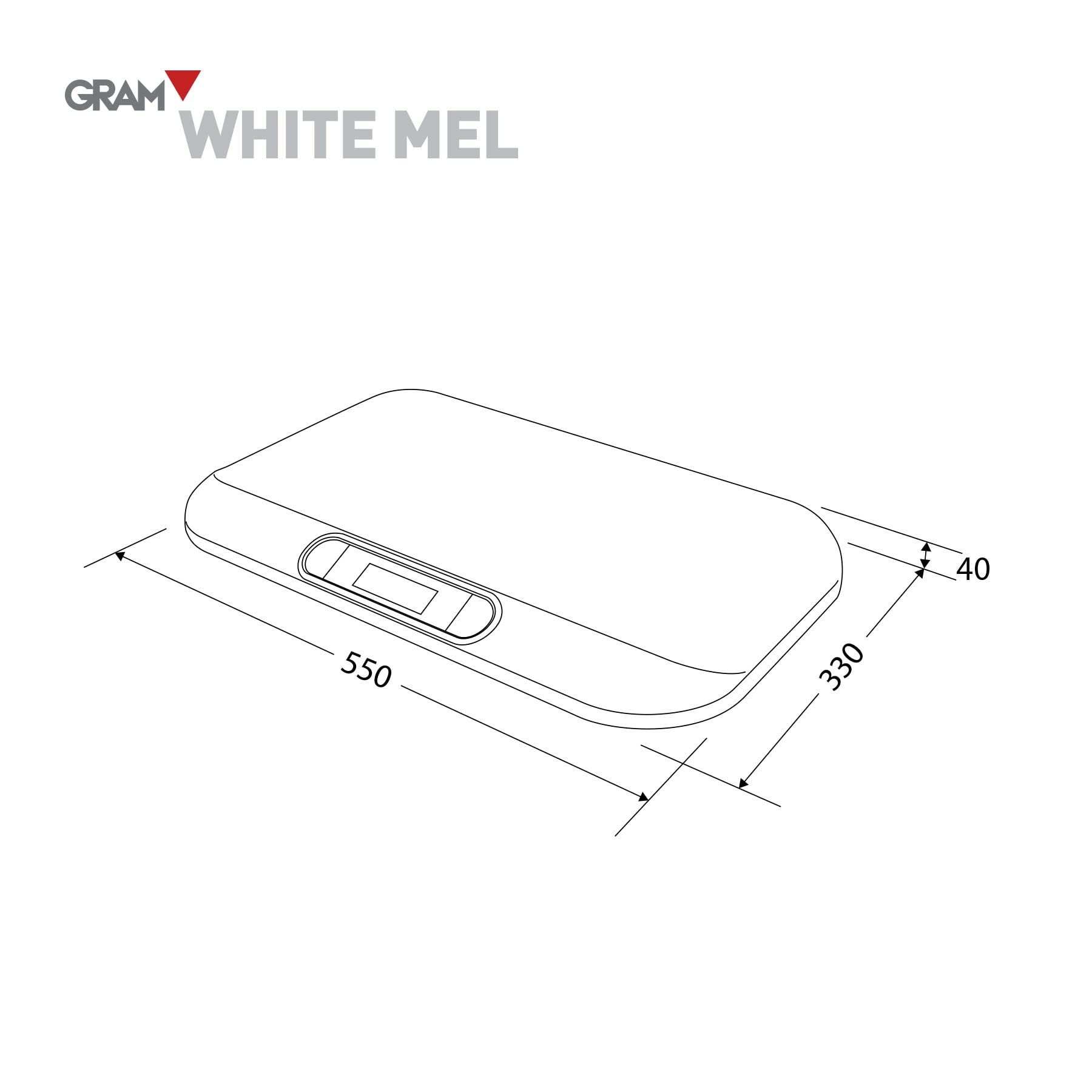 Gram Precision Báscula Digital para Bebés Gram White Mel. Controla el peso y crecimiento de los recién nacidos.