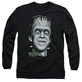 The Munsters Hermans Head Unisex Adult Long-Sleeve T Shirt for Men and Women, 2X-Large Black