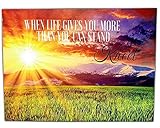 BANBERRY DESIGNS Lighted Inspirational Canvas Print with the Message When Life Gives You More Than You Can Stand...Kneel - LED Wall Art - 16