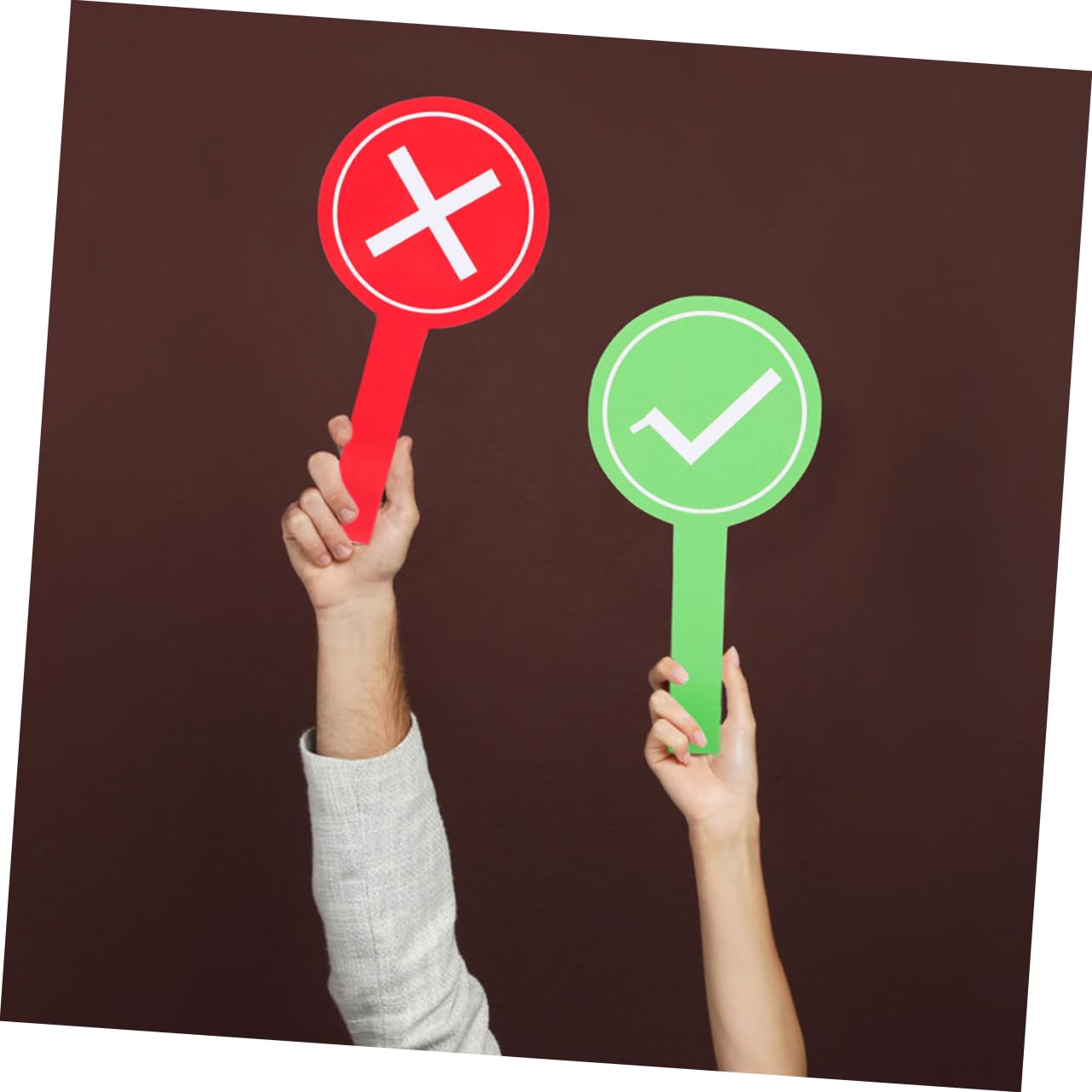 Palette De Vote Réutilisable 8 Pièces Rouge Vert Vrai Faux Panneau De Signalisation Portable pour Salle De Classe Réunions Familiales Activités Ludiques