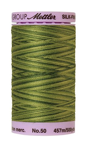 Hilo de algodón con acabado sedoso Mettler, variado, 500 yardas / 475 m, color Helechos miniatura 1