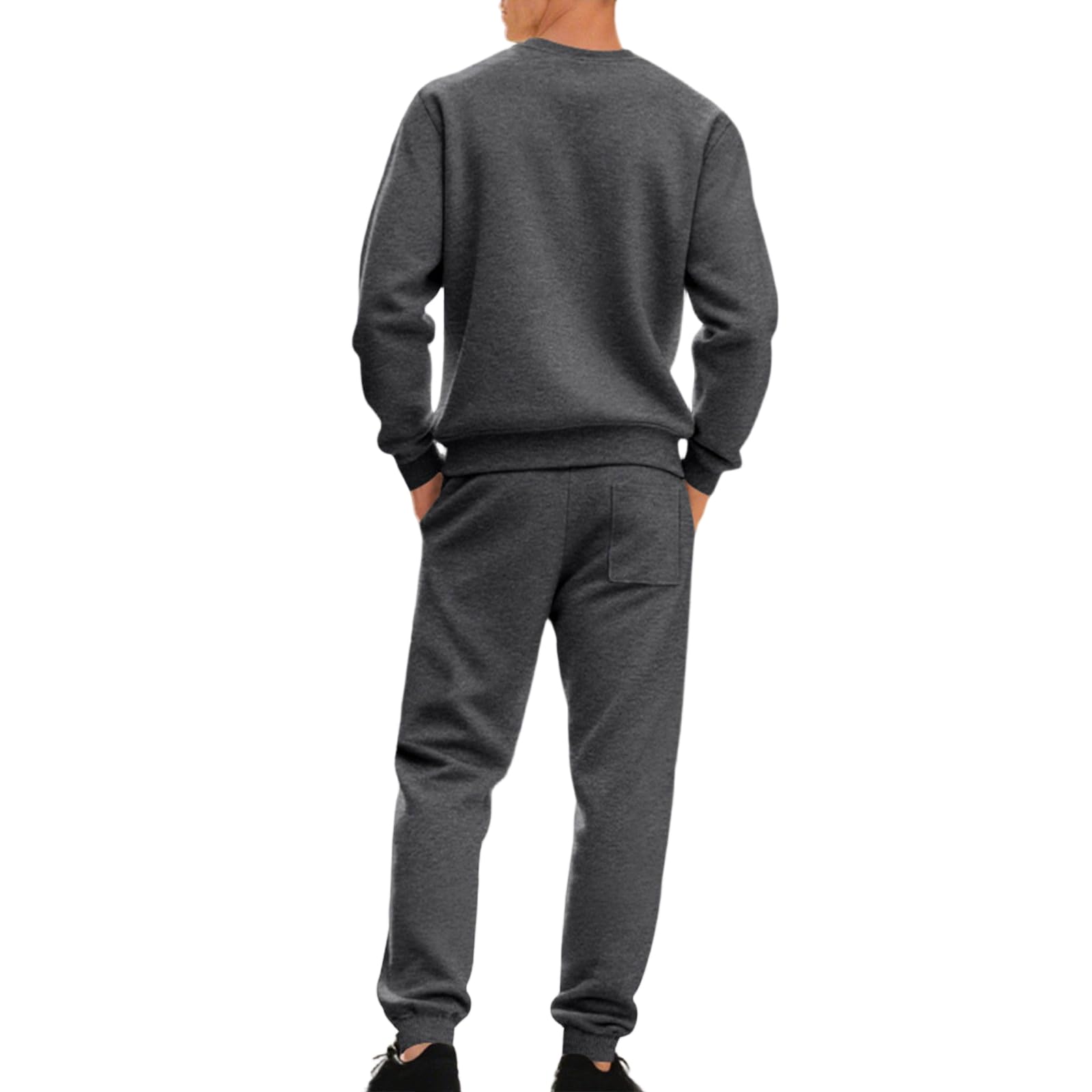 Tuta da uomo in due pezzi, per allenamenti e avventure all'aperto, antistrappo, top e pantaloni da allenamento da uomo, grigio, S