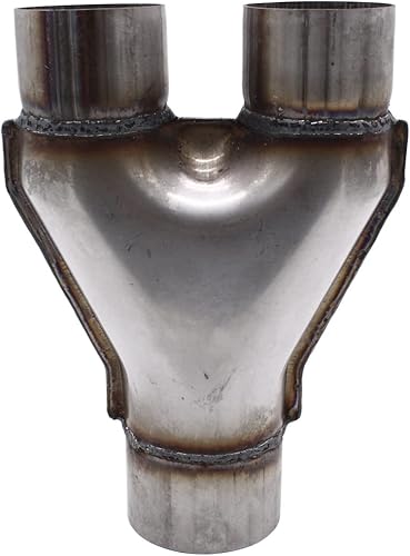 1 adaptador universal de tubo en Y de acero inoxidable SHLPDFM de 3 pulgadas individual/2.5 pulgadas de doble 10 pulgadas de largo