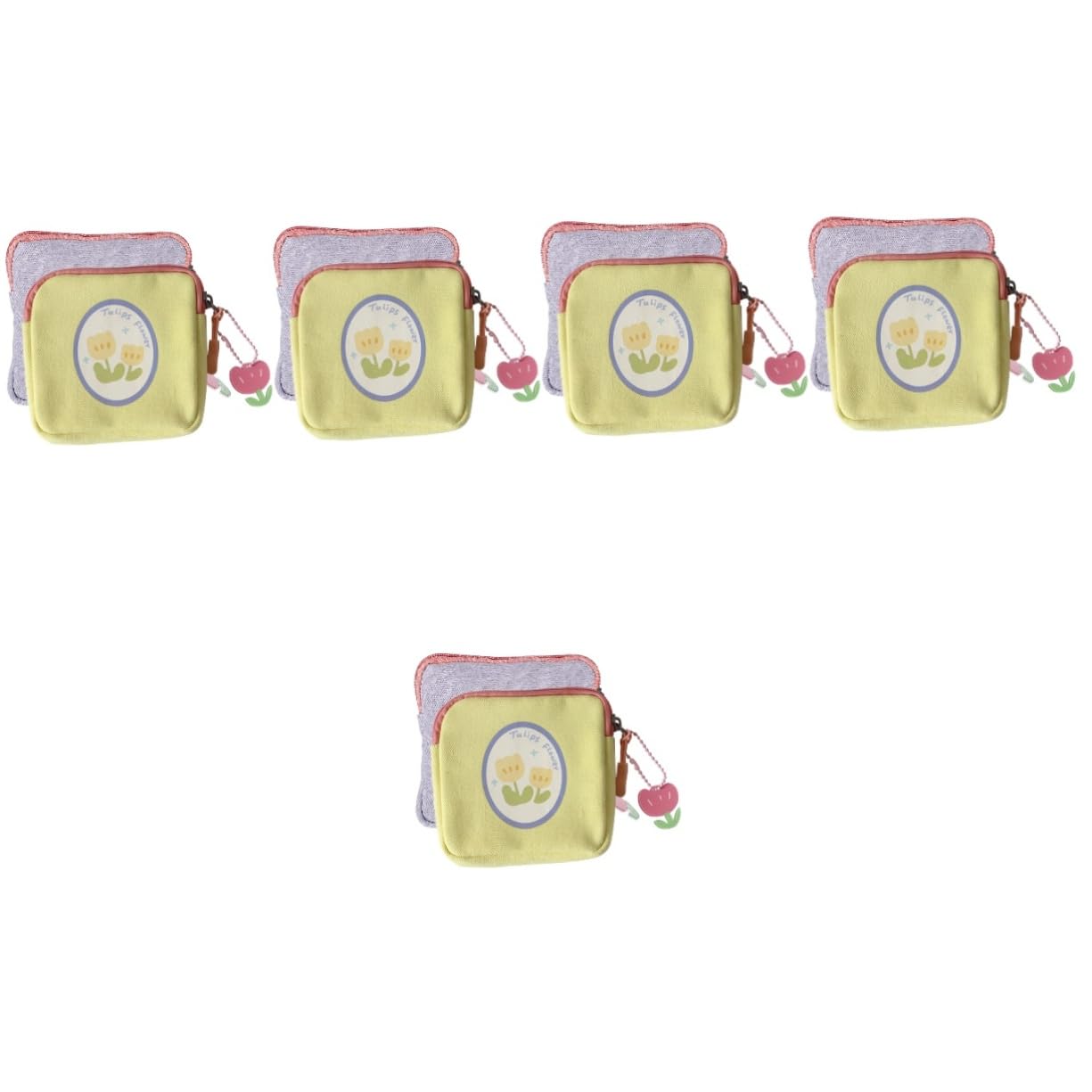 SHERCHPRY 10piezas Bolsa De Almacenamiento para Toallas Sanitarias y Monedas Neceser De Menstruación Femenina Diseño Floral y Multiusos para Tarjetas y Accesorios
