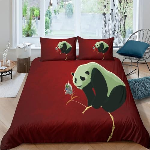 Housse de couette papillon fermeture éclair lit double microfibre - 2