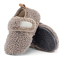 LACOFIA Toddler Boys Girls Sock Slippers Kids Winter Warm Fleece House Shoes Children Anti-Slip Home Slippers