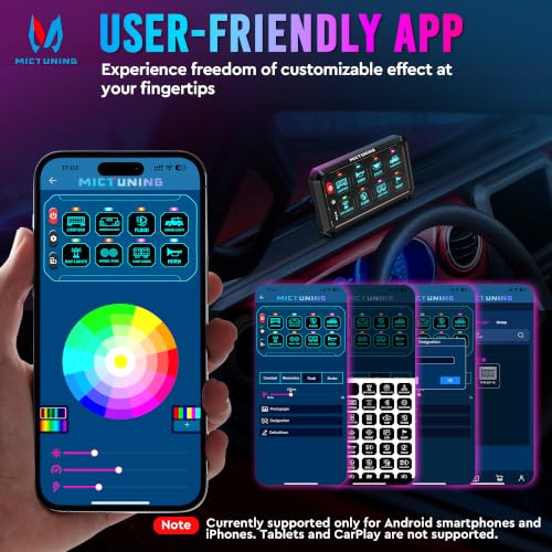 Image of MICTUNING RGB 8 Gang Switch Panel with APP Control Adjustable Strobe Pulse
