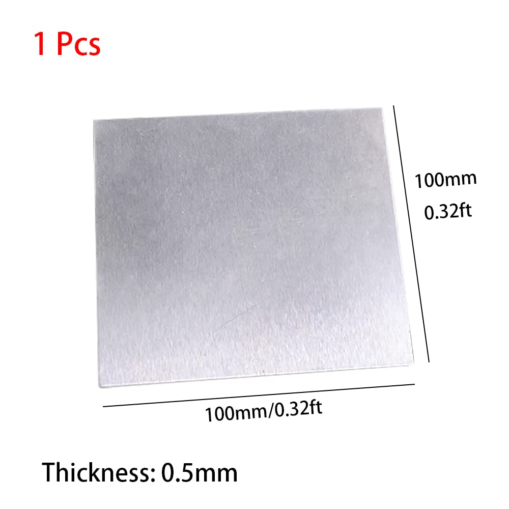 IBOWZ Płyta ze stopu magnezu Blacha ze stopu magnezu 100 * 100 mm do płyt panelowych magnezu metalurgicznych i chemicznych, grubość 0,5 mm (1 szt.), 0,5 * 100 * 100 mm
