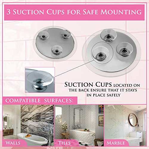 20X & 15X Vergrootspiegel Spiegel Make Up Mirror Combo Set met 3 Stick On Zuignappen voor make-up en pincet Wenkbrauwen… - Image 4