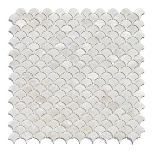 MOPTORLS Mother of Pearl Fish Scale Pattern Mosaic Tile...