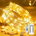Minetom USB Fairy Lights Plug in, 33 ft 100 LED Twinkle String Lights with Remote and Timer, Waterproof 8 Modes Starry Lights for Indoor Wreath DIY Party Wedding Christmas Decoration, Warm White