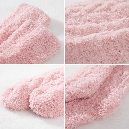 3 Pairs Winter Fuzzy Socks, Warm Soft Sock for Women, Plush Cozy Home Sleeping Socks Slipper Sock3