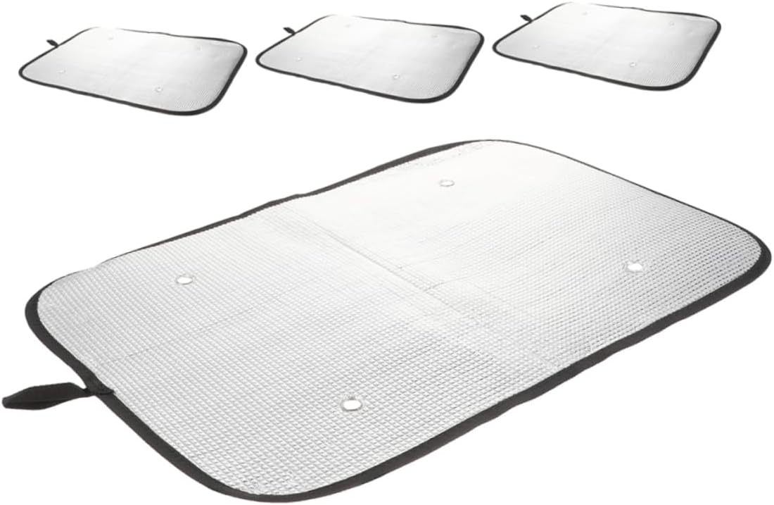 4pcs Portable Rv Door Window Shades Blackout Insulation for Camper Car Rv Temporary Window Cover Aluminum Foil