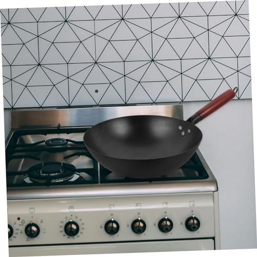 Sartén Wok tradicional de hierro con mango ergonómico miniatura 4