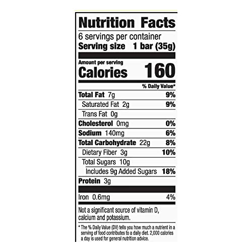 Nature Valley Soft-Baked Oatmeal Squares, Peanut Butter, 6 ct, 7.44 oz (Pack of 8)