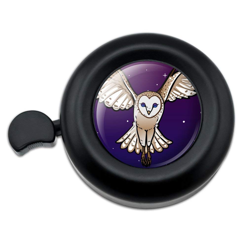 GRAPHICS & MORE Barn Owl Flying in Night Sky Bicycle Handlebar Bike Bell
