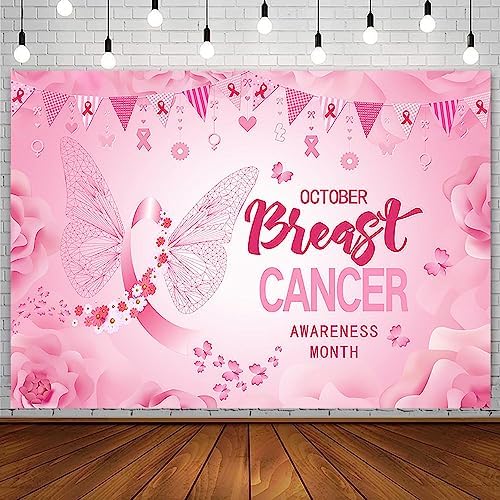 Amazon.com : MEHOFOND 7x5ft Breast Cancer Awareness Backdrop for Party ...