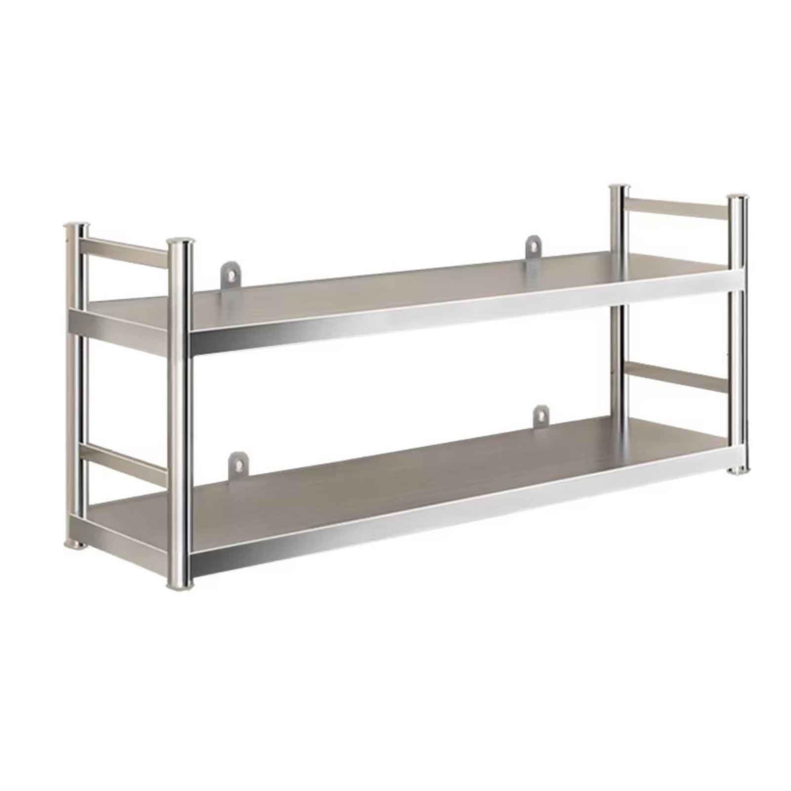 Estantería de Acero Inoxidable Multiusos de Metal 304 Estante de Acero Inoxidable de la Cocina Comercial de Pared estantes de Almacenamiento de Catering Estante Flotante(60X30X55CM)