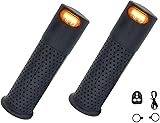 Lenkergriffe für Elektroroller mit integrierten Blinkern, für Xiaomi M365/Pro 1S/Pro 2/Mi3 für Ninebot Max Es1 Es2 Es4 G30, Silikon-ABS, 135 mm, E Scooter Blinker für Komfort bei Nachtfahrten, Schwarz