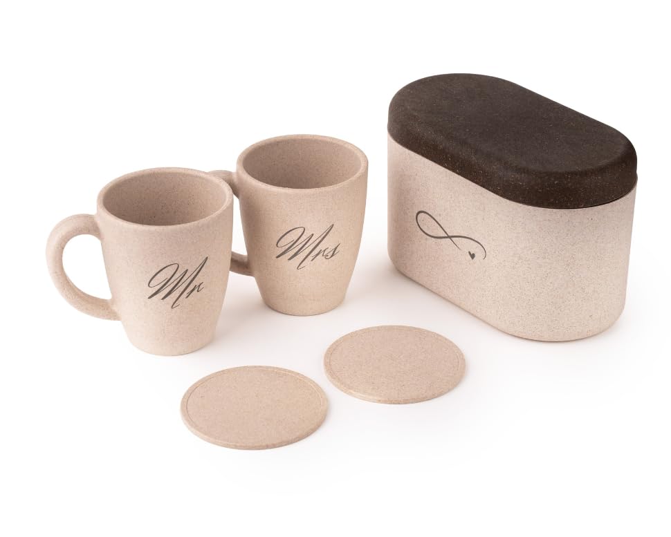 Image of Irida Naturals Ever After Couple's Mug & Coaster Marriage Gift Set