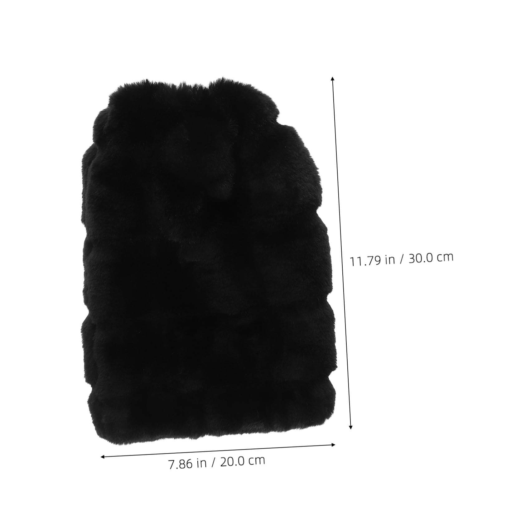 HEMOTON Scaldamuscoli in Pelliccia Sintetica Donna per Stivali Lunghi 30cm | Morbido Pelo Sintetico Effetto Coniglio, Nero, 1 Paio, per Freddo Invernale e Uso Outdoor, Donna e Ragazza