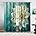 White Gold Flowers Blackout Curtains 84 inches Long 2 Panel